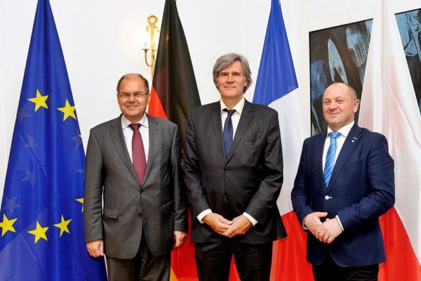 Spotkanie w ramach Trójkąta Weimarskiego z francuskim ministrem rolnictwa Stéphanem Le Follem oraz niemieckim ministrem rolnictwa Christianem Schmidtem